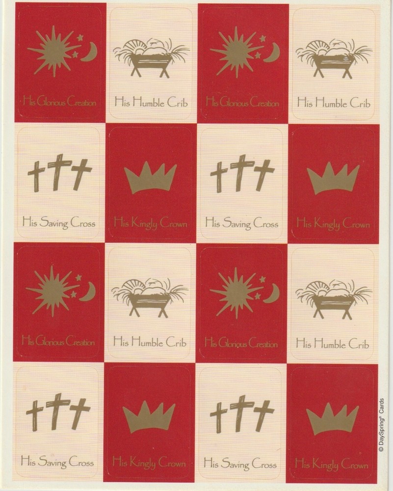 DaySpring «Religious Inspirational» Scrapbook /Tag Stickers- 1 Sheet