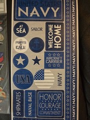 Vtg Reminisce & Sticko US Navy Scrapbook Sticker Lot Retired Sailor Battleship