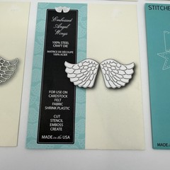 Memory Box Dies LOT of 6 25th 50th Celebration Happy Birthday Angel Wings Bows