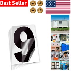 Black Self-Adhesive Vinyl 9 Decals 6-Pack for House Mailbox Door Window Sign
