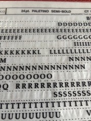 3 Letraset INSTANT LETTERING Transfer Letters 24 pt Palatino Semi-Bold NICE 3