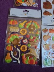 Fall, Thanksgiving Stickers/Felt Craft Pieces- Lot of 4 packages