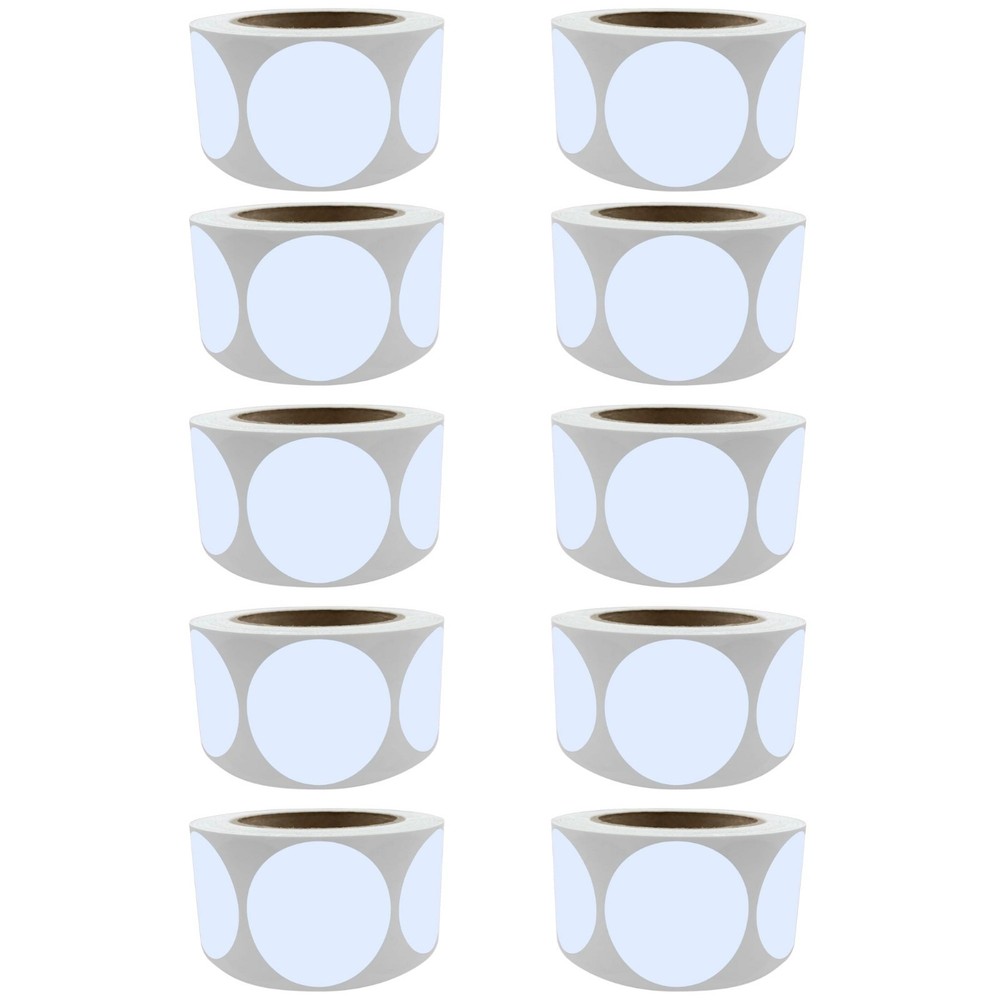 Round Sticker Label Rolls – 5cm (50mm) – 6000 Pack