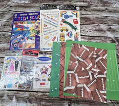 Lot of School- and Sports-Themed Scrapbooking Paper & Stickers