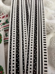 35 Sticker Strip Lot Mrs Grossman’s Christmas Holly Candy Cane Border 1997 Bow