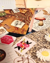 BIG 200 BUNDLE~JUNK JOURNAL SUPPLIES~6X6″ PAPER, IMAGES, ACCENTS & FUN FIBERS