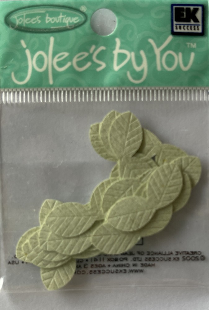 LIGHT GREEN LEAF DUO Die-cut Embellishment(20pc)Jolee’s•Flower•Garden•Stem•Bush
