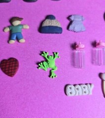 Lot Of 79 Pieces Mixed Miniatures For Crafting, Xmas Baby, Kid, Flowers, MLP ETC