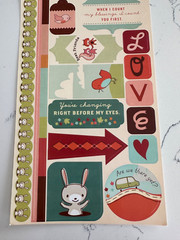 Cosmo Cricket Card Stock Stickers «Nutmeg» Best Friends Love Birds Scrapbooking