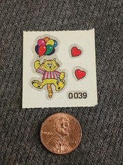 Vintage 80s Small Mini Cat Vending Prism, BJs Decal, Kodak Foil Sticker VTG MOD