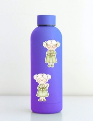 Cute Little Granny Die Cut Vinyl Stickers Set Scrapbooking Laptop Waterbottle