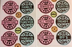 Miss Elizabeth’s WE ARE YOU ARE Mine Circle Mylar Stickers Love Romance Wedding