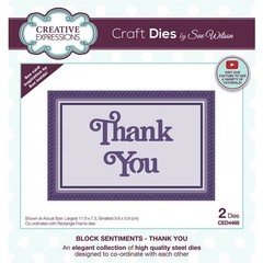 Creative Expressions – Metal Cutting Die – BLOCK SENTIMENTS – THANK YOU