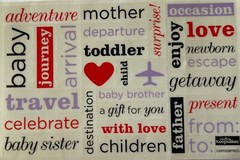 FAMILY PHRASE Mylar Stickers (26pc)Toddler•Mother•Celebrate• W/love•Card Making•