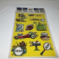 SEAN – Vintage 80s Celebrity Stickers Self-Adhesive/Removable by Mark I