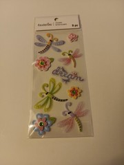 Recollections Stickers Pastel Dragonflies Flowers Dream