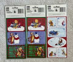 Mix Lot Of Gift Tags Mostly Christmas , Few Easter Stickers , 1 Valentine