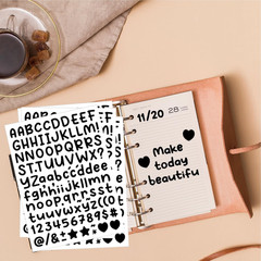 10 Sheets 0.5 Inch Vinyl Letter Stickers, 1120 Alphabet and Number Stickers for
