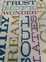 K&COMPANY STICKERS GLITTER WORDS LETTERS WORDS DESIGNS 25PCS (Separate letters)
