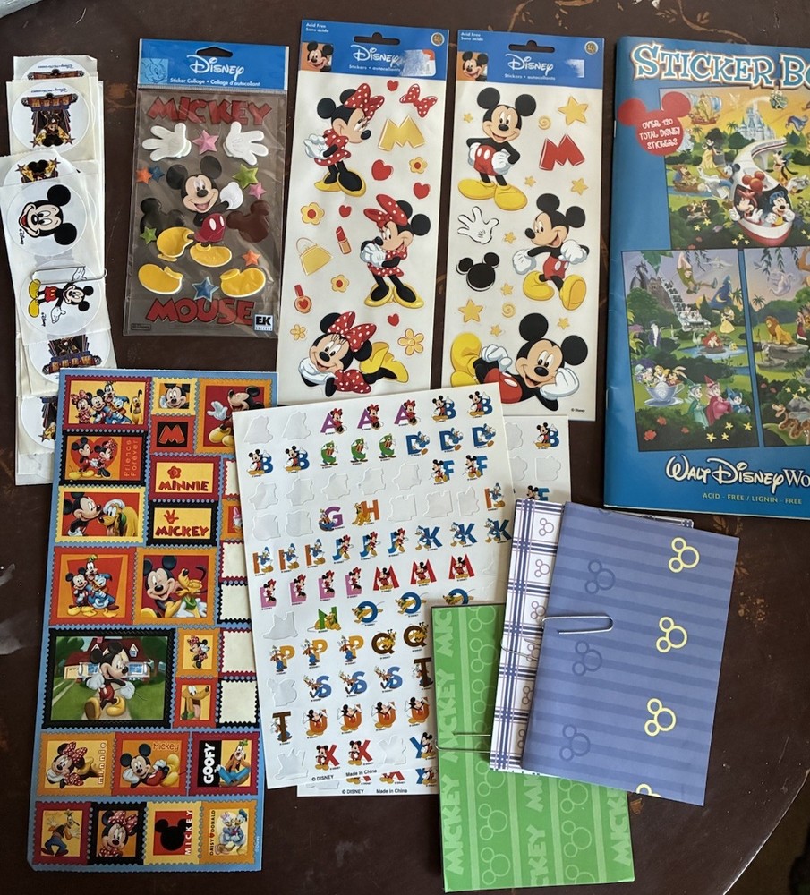 Vintage Sandylion Stickers Mickey Mouse Minnie Goofy Lot Journal Scrapbook