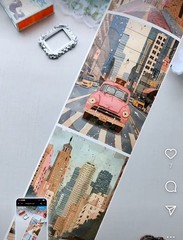Roll of Artistic Stickers 15 City Buildings Eiffel Empire France Italy New York