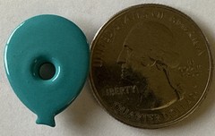 LARGE TURQUOISE BALLOON Aluminum EYELETS(6pcs)Card Making•Scrapbooking•