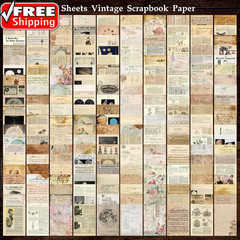 200 Sheets of Vintage Scrapbook Paper, Journaling Scrapbooking Supplies Craft De