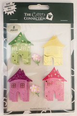The Card Connection Self-Adhesive Embellishments – HOUSES – 8 pcs