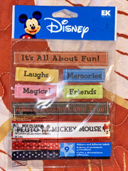 DISNEY MICKEY MOUSE RIBBON STICKERS EK Success Disneyland World Cruise scrapbook