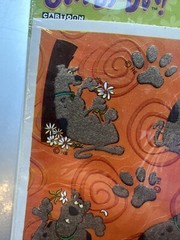 New Heartline Hallmark Scooby Doo Paw Prints & Flowers Stickers 2 Sheet Flocked