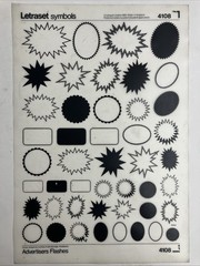 Letraset Symbols 8 Dry Rub Transfer Sheets Advertisers Flashes Arrows Pictograms