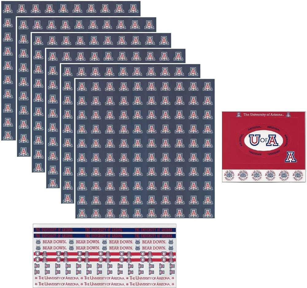 University of Arizona Wildcats Scrapbook Kit Stickers Paper U-SELECT 4 ITEMS