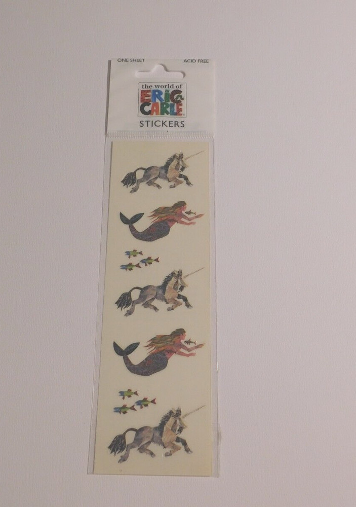 Mrs. Grossman’s Lot 1 Strip Eric Carle Mythical Stickers New in Package RARE