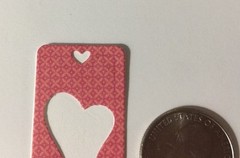 HEART TAG Die-Cuts(12pc)Comes In 2 Sizes(1-1/4″x 1/2″)&(7/8″x 2″)Card Making•