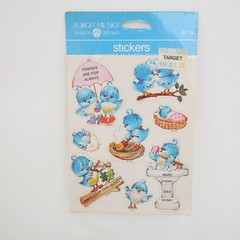 1990s AGC Stickers Bluebirds American Greetings Birds Unopened Package