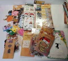 Dog Cat Themed Crafting Lot; Paper & Stickers; Scrapbooking; Card Making – 300+