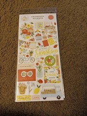 Crafts 13″ Chipboard Stickers Lot 5 Summer Theme Flowers Beach Water Sunshine