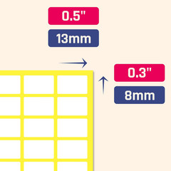 0.5″ X 0.3″, 2000 Pack – Small Price Stickers, White Label Stickers to Write On