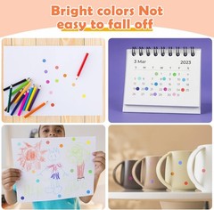 6720 PCS Color Coding Dot Stickers Round Labels 20 Colors for Office Classroom
