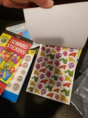 3 Teachers Reward Stickers Asst. Lot Paper Pad Airplane Tags Stars