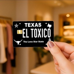El Toxico Texas Plate Toxic Credit Card Sticker Decal Money Bank Skin Cover