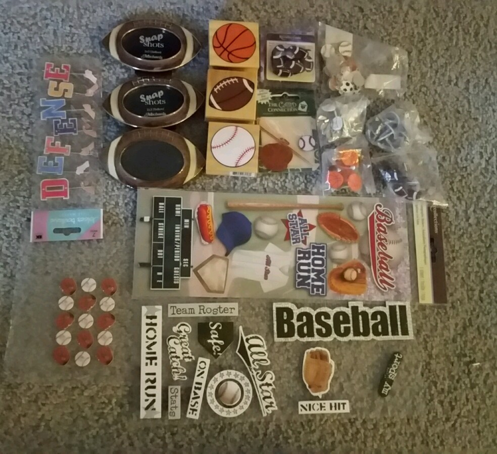BRADS FRAMES 3D & PHOTOGRAPHIC STICKERS STAMPS BASEBALL SOCCER FOOTBALL BASKETBA