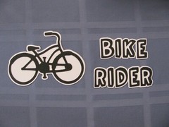 BICYCLE & BIKE RIDER TITLE 3 Piece Die Cut and Paper Pieced Set