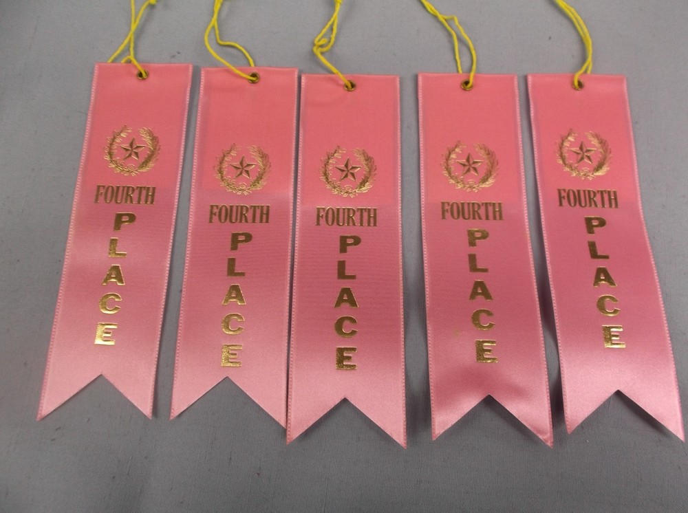 4th Place Star Award Ribbons 5‑Pack Sports Track Field Day Bulk Coach Refill