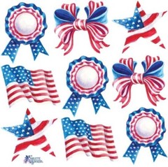 Violette Stickers Patriotic July 4th USA Crafts Planner Supply Scrapbook Flag