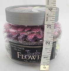 Spare Parts by The Paper Studio – Jumbo 4″ Flowers – Polka Dot Large Flower Jar