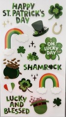 19 Gold St Patrick’s Day Luck Irish March Scrapbook Scrapbooking Craft Stickers