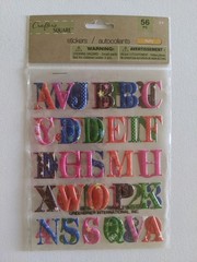 Set of 2 Crafter’s Square Puffy Multicolor Stickers Dot Star Butterfly Paw Print