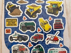 Tonka Truck Stickers Construction Police Vehicles Fire Engine Traffic Signs New