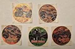 Vintage Smile Makers Monster Truck Jam Stickers Lot of 5 Grave Digger RARE!